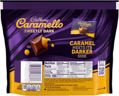 Cadbury Caramello Sweetly Dark Miniatures Semi-Sweet Dark Chocolate Caramel Candy - 7.2 Oz - Image 7