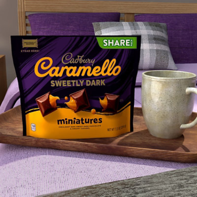 CADBURY CARAMELLO SWEETLY DARK Semi-Sweet Dark Chocolate Caramel Candy Share Pack - 7.2 OZ - Image 4