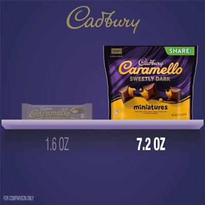 CADBURY CARAMELLO SWEETLY DARK Semi-Sweet Dark Chocolate Caramel Candy Share Pack - 7.2 OZ - Image 5