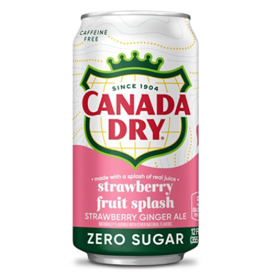 Canada Dry Fruit Splash Strawberry Zero Sugar 12-12fz - 12-12 FZ - Image 3