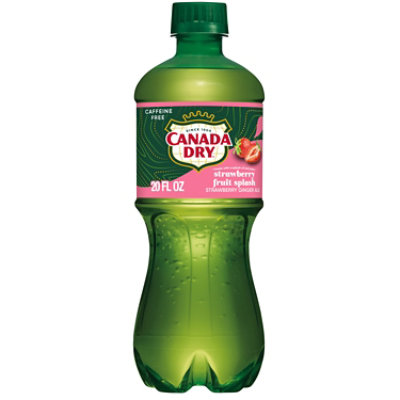 Canada Dry Fruit Splash Strawberry 20fz - 20 FZ - Image 1