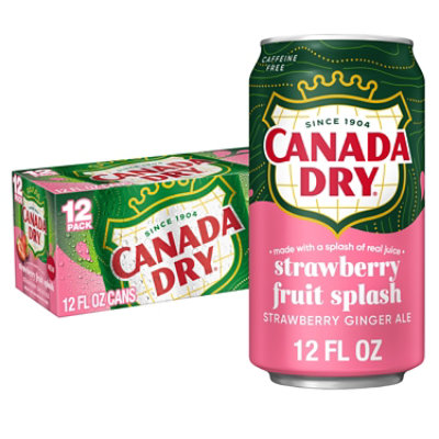 Canada Dry Fruit Splash Strawberry 12-12fz - 12-12 FZ - Image 1