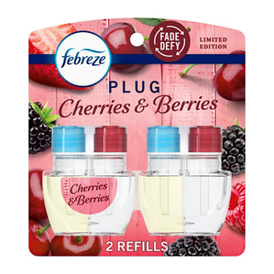 Febreze Plug Scented Oil Refills, Cherries & Berries - 2-.87 Fl. Oz. - 2-.87 FZ - Image 1