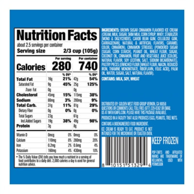 Pop-Tarts Frosted Brown Sugar Cinnamon Ice Cream - 14 Fl. Oz. - Image 3