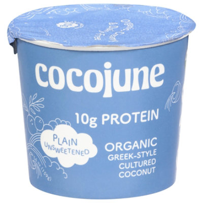 Cocojune Organic Protein Yogurt - Plain Unsweetened 5.6 Oz - 5.6 OZ - Image 1