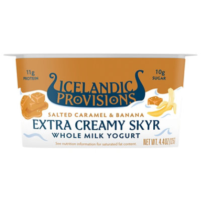 Icelandic Provisions Yogurt Salted Caramel Banana Skyr  4.4 Oz - 4.4 OZ - Image 1