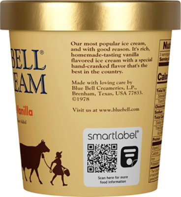 Blue Bell Homemade Vanilla Ice Cream - 1 Pint - 1 PT - Image 5