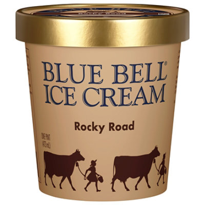 Blue Bell Rocky Road Ice Cream - 1 Pint - 1 PT - Image 1