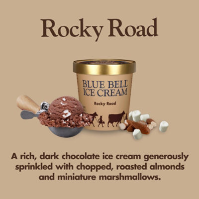Blue Bell Rocky Road Ice Cream - 1 Pint - 1 PT - Image 2