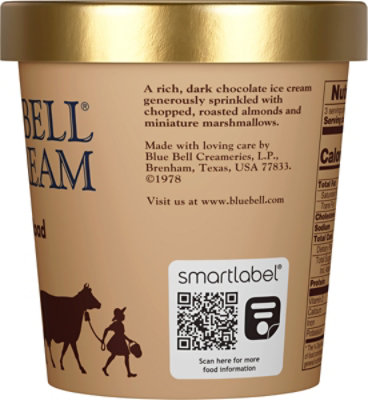 Blue Bell Rocky Road Ice Cream - 1 Pint - 1 PT - Image 5