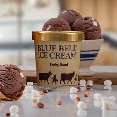 Blue Bell Rocky Road Ice Cream - 1 Pint - 1 PT - Image 3