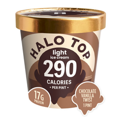 Halo Top Vanilla Chocolate Twist Ice Cream Pt - 16 FZ - Image 2