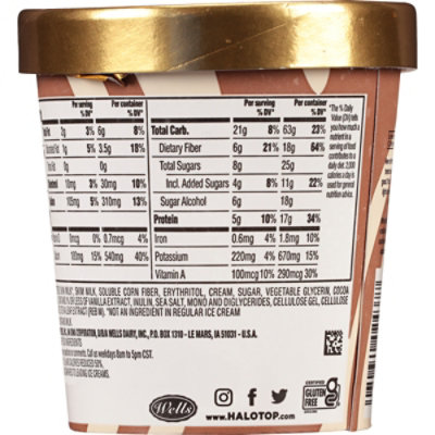 Halo Top Vanilla Chocolate Twist Ice Cream Pt - 16 FZ - Image 3