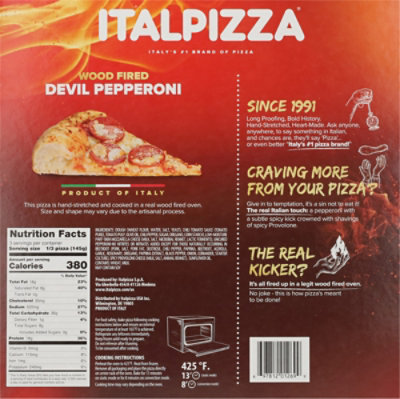 Italpizza Wood Fired Pizza Dvl Pepperoni 15.34oz - 15.34 OZ - Image 5