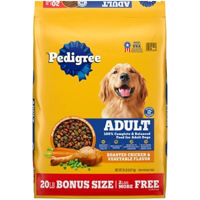 Pedigree Dry Dog Chicken & Veg - 20 LB - Image 1