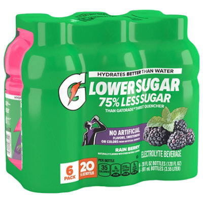 Gatorade Lower Sugar Electrolyte Sport Drink Rain Berry  - 6-20 Fl. Oz. - Image 2