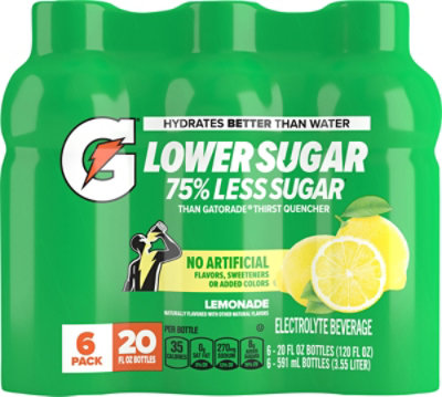 Gatorade Lower Sugar Thirst Quencher Sport Drink Lemonade - 6-20 Fl. Oz. - Image 1