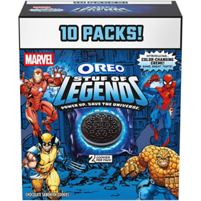 MARVEL OREO Stuf of Legends Cookies Multipack, Special Edition - 10 Count - Image 1