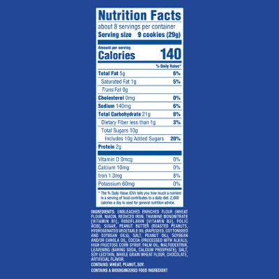 Oreo Minis Peanut Butter Cookies - 8 Oz - Image 4