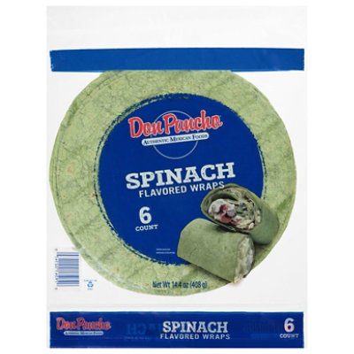 Don Pancho 10 Inch Spinach Flour Tortilla - 14.4 OZ - Image 1