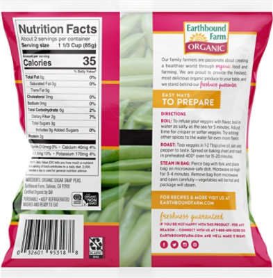 Peas Snap Organic - 6 OZ - Image 5