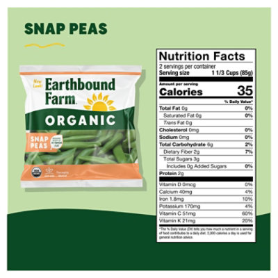 Peas Snap Organic - 6 OZ - Image 3