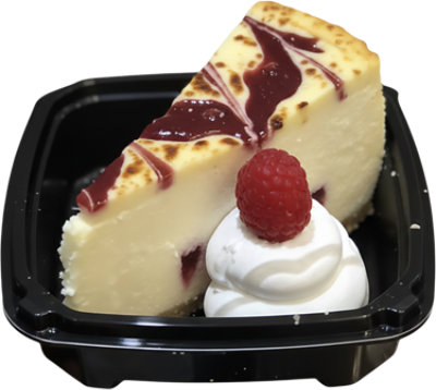 Raspberry White Chocolate Cheese Brulee Cheesecake Slice - EA - Image 1