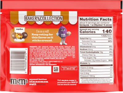 M&M's Peanut Butter Cinnamon Roll Chocolate Candies - 8.6 Oz - Image 7