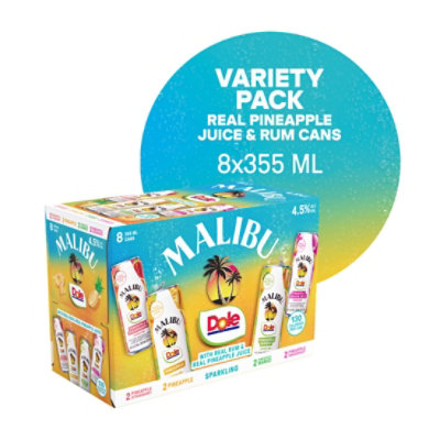 Malibu Dole Variety 8pk Cans - 8-12 FZ - Image 1