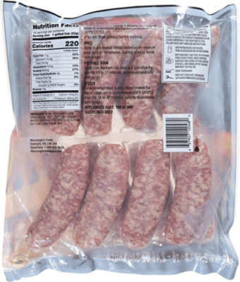 Marcangelo Bratwurst Pork Sausage Frozen 39.36oz - 39.36OZ - Image 5