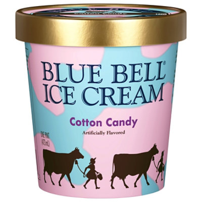 Blue Bell Cotton Candy Ice Cream - 1 Pint - 1 PT - Image 1
