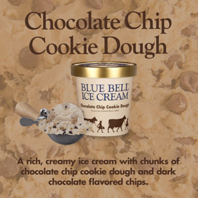 Blue Bell Chocolate Chip Cookie Dough Ice Cream - 1 Pint - 1 PT - Image 2