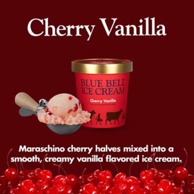 Blue Bell Cherry Vanilla Ice Cream - 1 Pint - 1 PT - Image 2