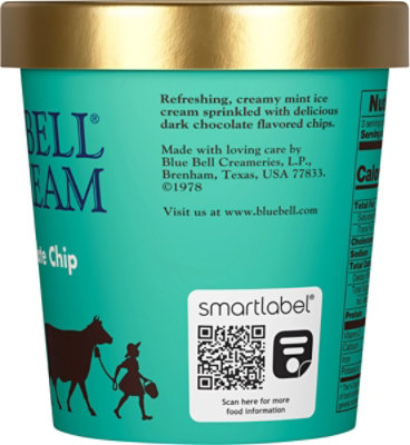 Blue Bell Mint Chocolate Chip Ice Cream - 1 Pint - 1 PT - Image 5