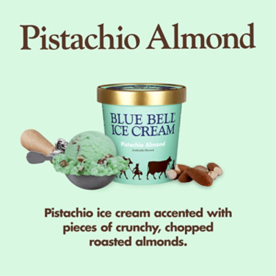 Blue Bell Pistachio Almond Ice Cream - 1 Pint - PT - Image 2