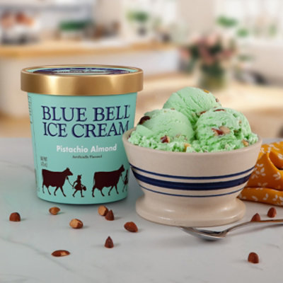 Blue Bell Pistachio Almond Ice Cream - 1 Pint - PT - Image 3