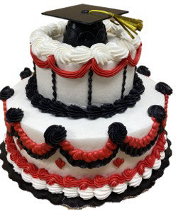 Graduation Stacked Decorated Toy Cake - Image 1