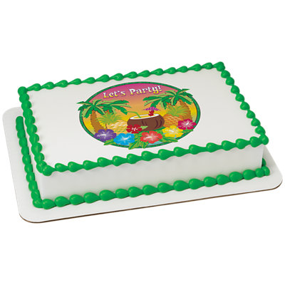 Let's Party Image Photo Cake - Image 1