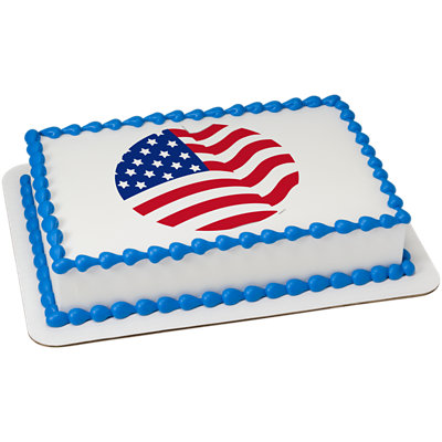 American Flag Image Photo Cake - Image 1
