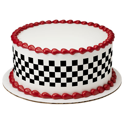 Classic Checks Strip Photo Cake - Image 1