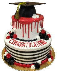 Congratulations Stacked Decorated Toy Cake - Image 1