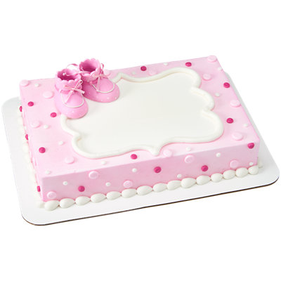 Pink Baby Booties Decorated Toy Cake - Image 1
