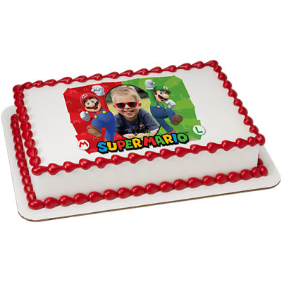 Super Mario™ Here We Go! Frame Photo Cake - Image 1