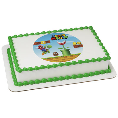 Super Mario™ Mushroom Kingdom Image Photo Cake - Image 1