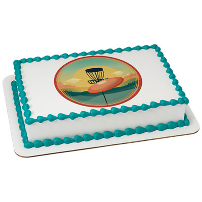 Disc Golf Image Photo Cake - Image 1