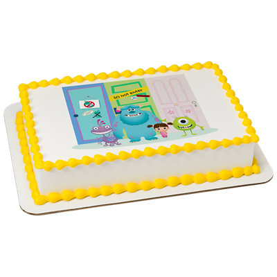 Disney And Pixar's Monsters Inc. Do Not Enter Image Photo Cake - Image 1