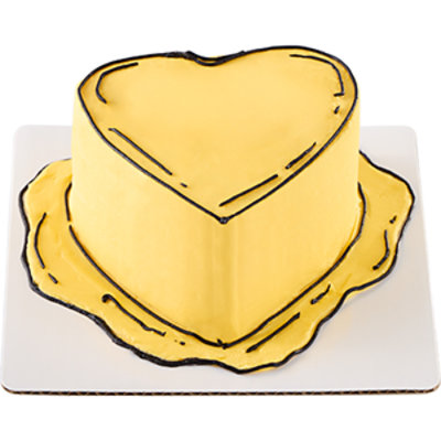 Overjoyed Pop Art Cutie Heart Shaped Cake - Image 1