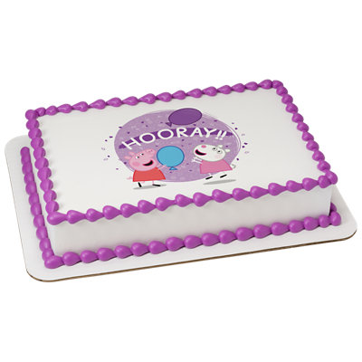 Peppa Pig™ Hooray!! Image Photo Cake - Image 1
