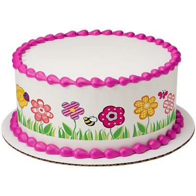 Cutie Pie Garden Strip Photo Cake - Image 1
