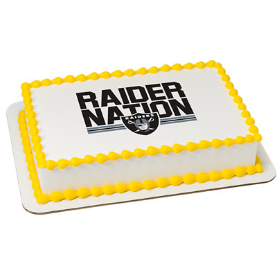 NFL Las Vegas Raiders Raider Nation Image Photo Cake - Image 1